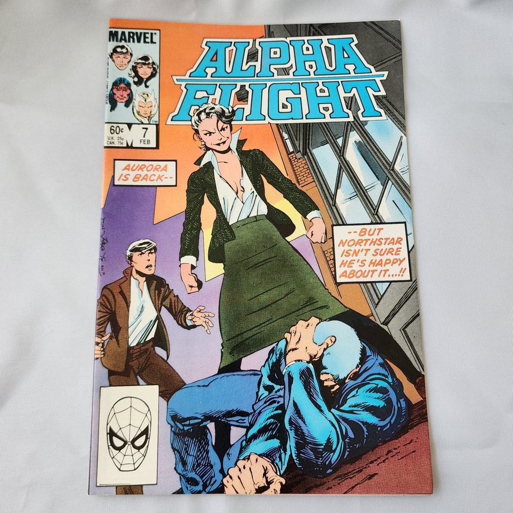 Marvel Alpha Flight #7 Comic Book Aurora is Back February 1984 Fn Collectors OG